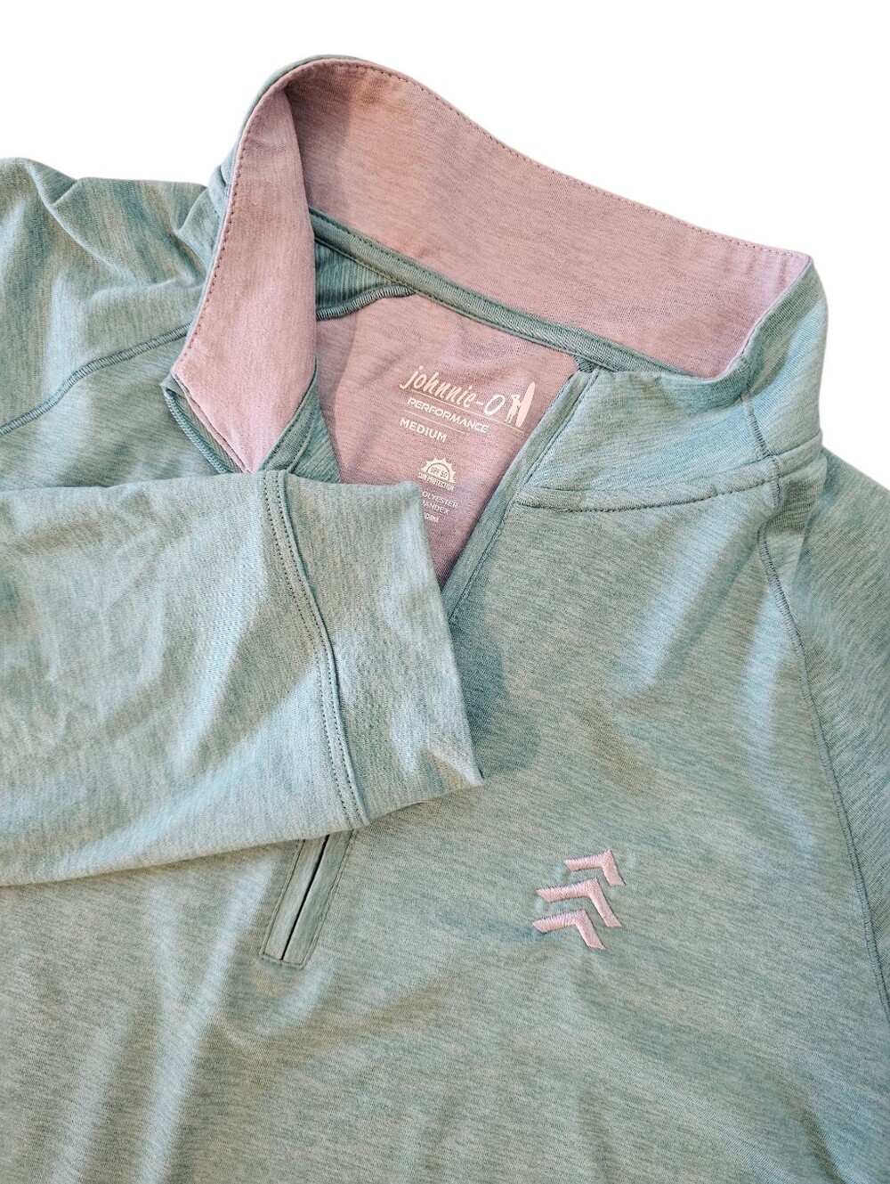 johnnie-O Freeborne Performance 1/4 Zip Pullover Green Grass Size Medium